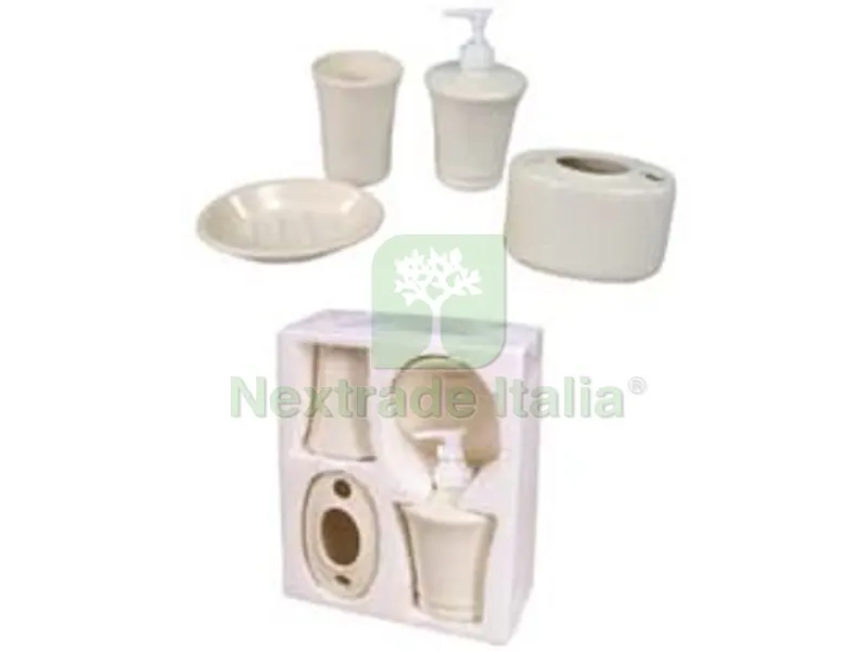 SET BAGNO IN CERAMICA BIANCA — Accessori bagno — rif. FERX.FER59039 SET BAGNO IN CERAMICA BIANCA — Accessori bagno — rif. FERX.FER59039