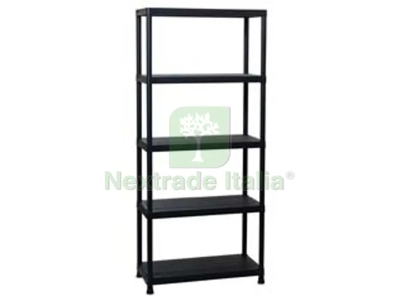 Scaffale Universal 84-5 per Interni con 5 Ripiani Nero ART.133 - cm.80x40x180h. — Casalinghi e organizzazione — rif. FERX.FER60103