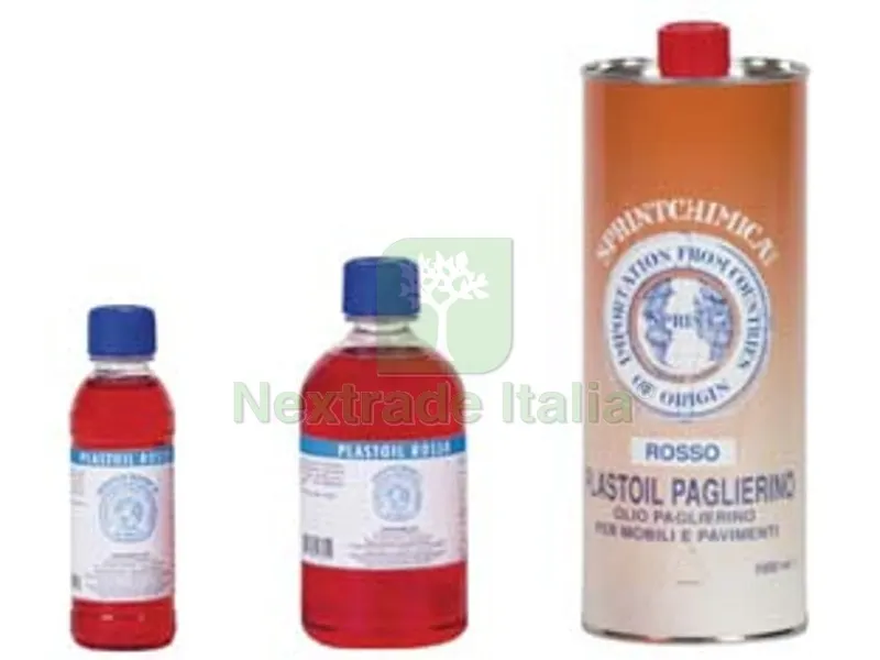 12PZ Olio Paglierino Rosso per Mobili - lt.1 colore rosso - in lattina — Attrezzi da giardino — rif. FERX.FER62046
