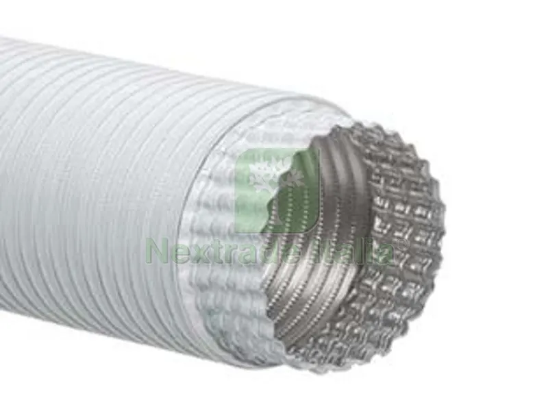 6PZ Tubi Flessibili ED Estensibili in Alluminio Colore Bianco M/F - ? cm.10 — Irrigazione — rif. FERX.FER62664