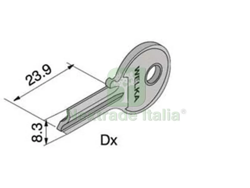 20PZ Chiave Grezza 4 Spine per Cilindro — Serrature e cilindri — rif. FERX.FER63852