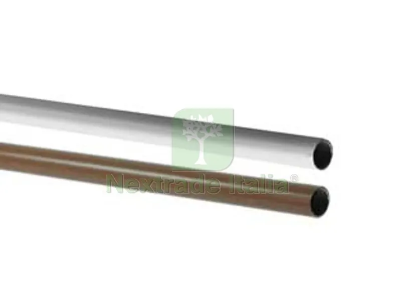 5PZ Tubo Armadio Tondo in Acciaio Plastificato - ? mm.18x mt.2 di altezza colore marrone — Arredo — rif. FERX.FER61834