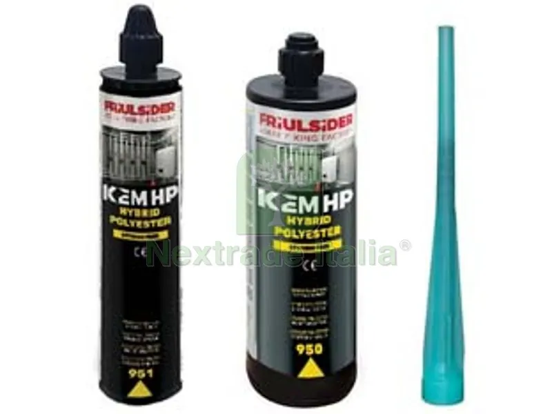 6PZ ancorante chimico resina poliestere "kem hybrid" - ml.400 in cartuccia — Tasselli e ancoraggi — rif. FERX.FER219433