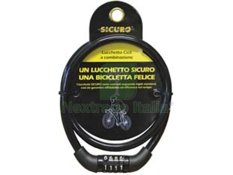 6BLISTER ANTIFURTO PER BICI CON COMBINAZIONE - ? mm.8x65 cm. — Tubi e raccordi — rif. FERX.FER70386
