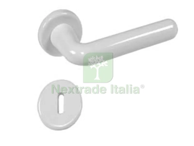 12PZ Maniglia con Rosetta in Nylon - bianco — Maniglie e pomelli — rif. FERX.FER70461