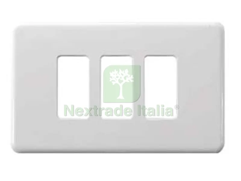 2PZ COPRINTERRUTTORI 3 POSTI IN NYLON - bianco art.0800.03 — Interruttori e prese — rif. FERX.FER70614
