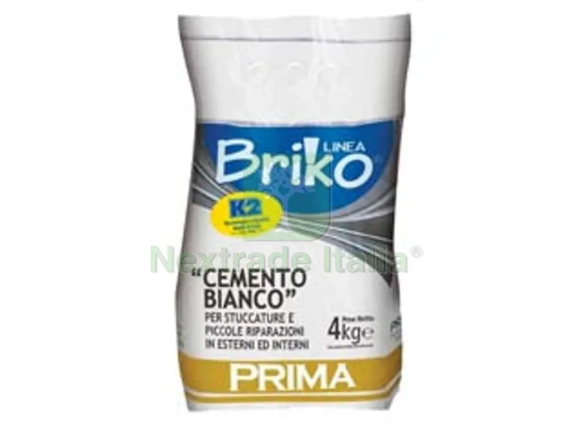 4PZ K2 Linea Briko Cemento Bianco in Polvere - Kg.4 in sacco — Cemento, malte e collanti edili — rif. FERX.FER71116