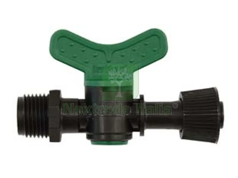 50PZ Valvola Cilindro per ALA Gocciolante Maschio e ATT. RAP. in Poliprop. - ? mm.16xM 1/2" — Irrigazione — rif. FERX.FER71765