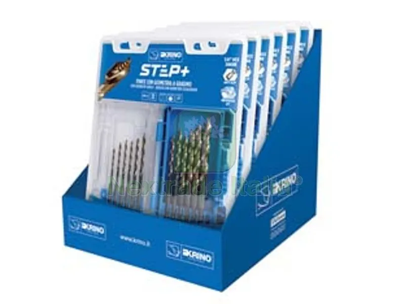 6BLISTER ESPOSITORE PUNTE RETTIFICATE STEP+ ATTACCO 1/4" HEX 01406 — Punte, frese e dischi — rif. FERX.FER72892