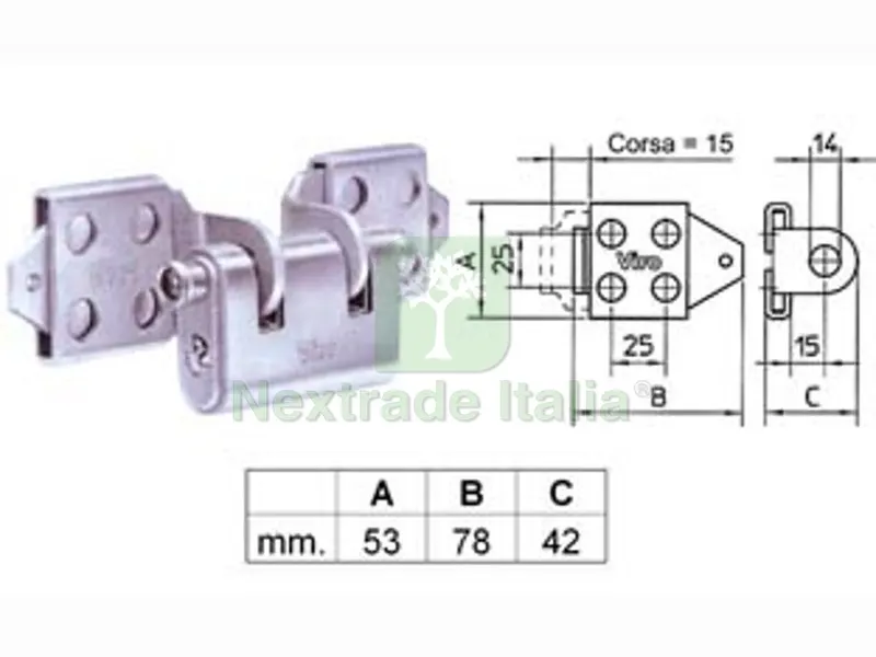5PZ Occhioli Regolabili per Lucchetti (art.675) — Lucchetti e catene — rif. FERX.FER73660