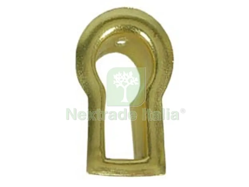 Bocchette Stampate con Bordo per Mobili in Ottone Lucido - mm.13x5,7x22h. — Ferramenta per legno e mobili — rif. FERX.FER77958