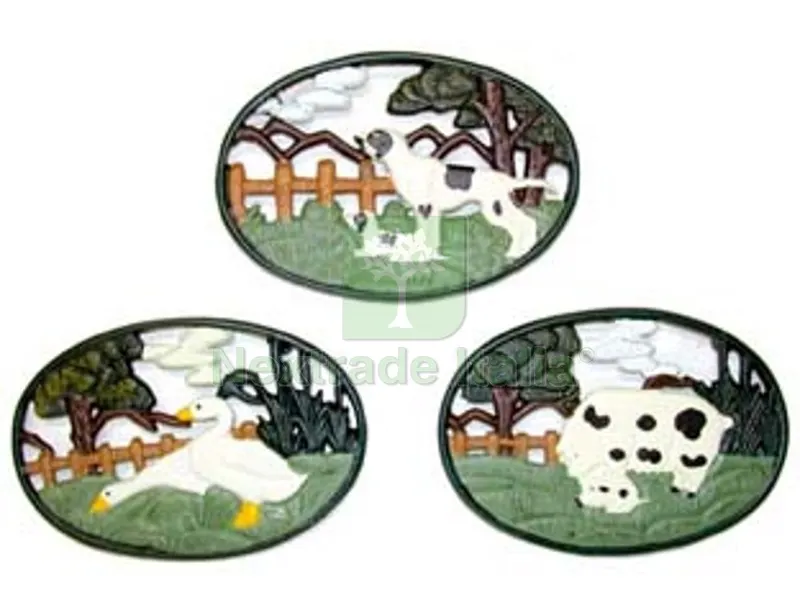 SOTTOPENTOLE OVALI IN GHISA DECORATI - in set da pz.3 — Accessori bagno — rif. FERX.FER78276 SOTTOPENTOLE OVALI IN GHISA DECORATI - in set da pz.3 — Accessori bagno — rif. FERX.FER78276