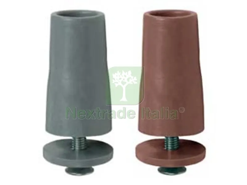 100PZ ARRESTI CON VITI PER AVVOLGIBILI - ? mm.24x40 colore grigio — Viti — rif. FERX.FER78757 100PZ ARRESTI CON VITI PER AVVOLGIBILI - ? mm.24x40 colore grigio — Viti — rif. FERX.FER78757