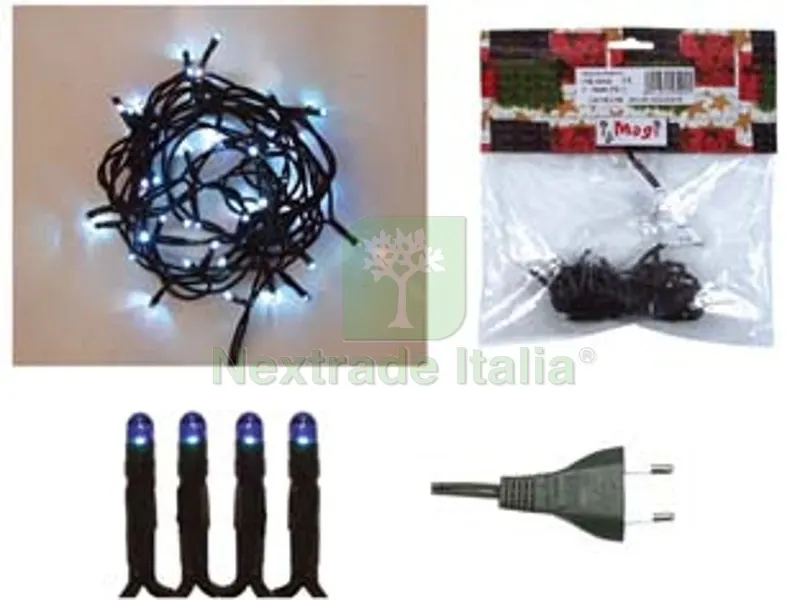 Luccioline Lineari per Interno Luci Blu - 20 luci - lamp.12V - mt.2,60 — Casalinghi e organizzazione — rif. FERX.FER79440 Luccioline Lineari per Interno Luci Blu - 20 luci - lamp.12V - mt.2,60 — Casalinghi e organizzazione — rif. FERX.FER79440