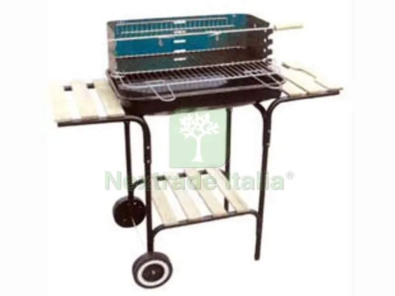 Barbecue Rettangolare con Piani Legno "california" - bracere cm.60x40 — Tempo libero outdoor — rif. FERX.FER79914
