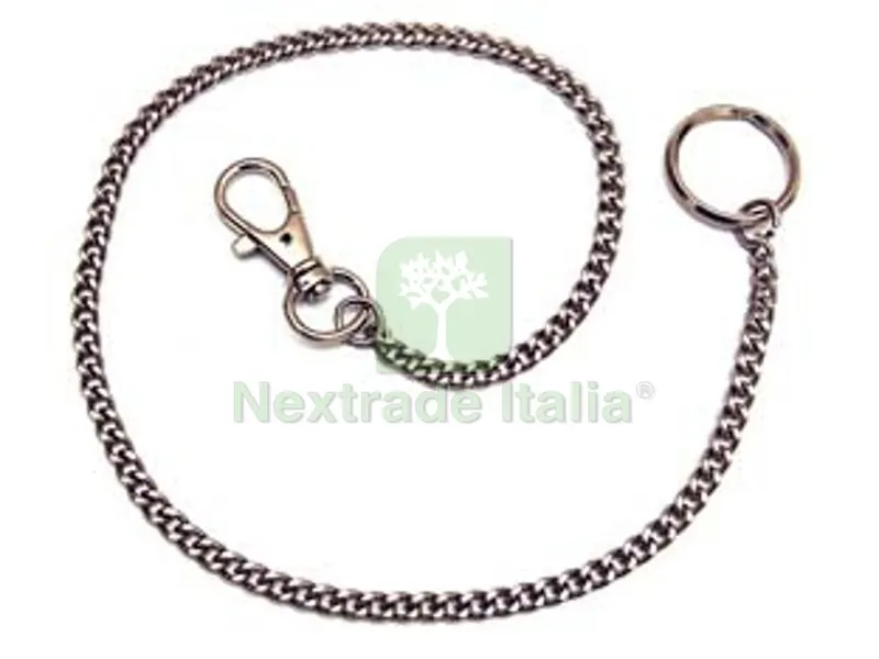 20PZ Catenella Portachiavi in Acciaio Cromato - cm.47 — Ferramenta per legno e mobili — rif. FERX.FER80354