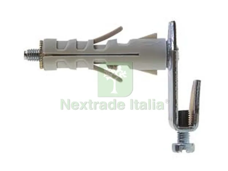 25PZ TASSELLO IN NYLON CON GANCIO "SB" - SB 12/10 ? mm.12x45 con gancio piatto regolabile — Tasselli e ancoraggi — rif. FERX.FER81979 25PZ TASSELLO IN NYLON CON GANCIO "SB" - SB 12/10 ? mm.12x45 con gancio piatto regolabile — Tasselli e ancoraggi — rif. FERX.FER81979