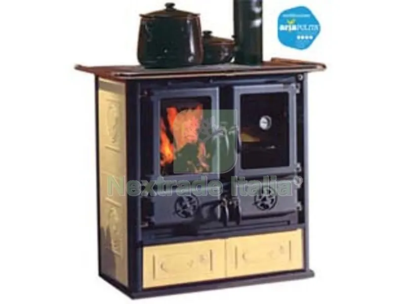 Cucina a Legna Rosetta BII 7,2 KW Liberty Panna - misure cm.88,5x57,2x84,3h. - peso Kg.153 — Sanitari e ceramiche — rif. FERX.FER83362