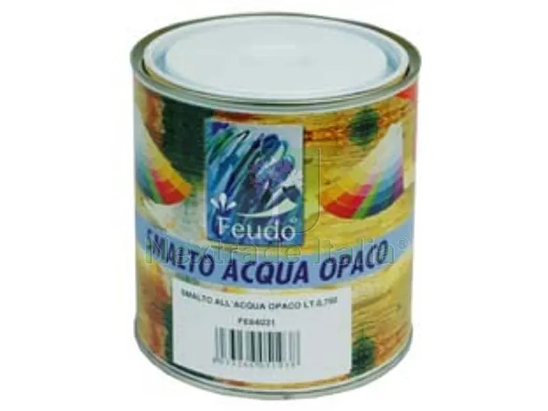 6PZ smalto all'acqua opaco in barattolo (wasser lack lux) - ml.750 bianco opaco — Vernici e smalti — rif. FERX.FER84031