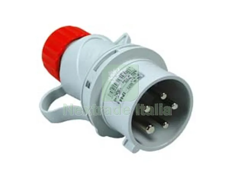 2PZ Spina Industriale Volante Argo Rossa 3P+T+N CEE 309 IP44 - 16A colore rosso 70105 — Interruttori e prese — rif. FERX.FER87216