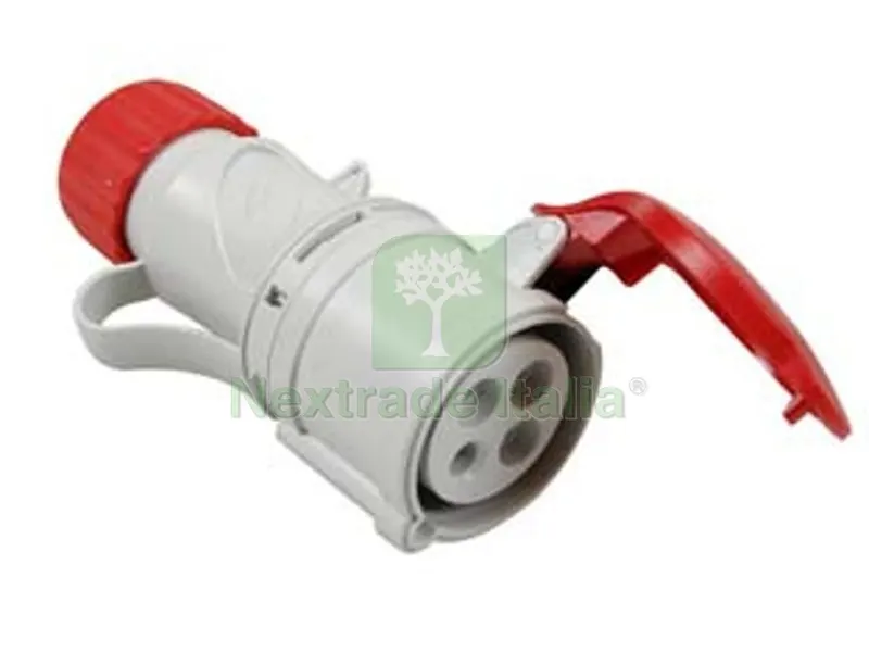 2PZ Presa Industriale Volante Argo Rossa 3P+T CEE IP44 - 16A colore rosso 71104 — Interruttori e prese — rif. FERX.FER87247