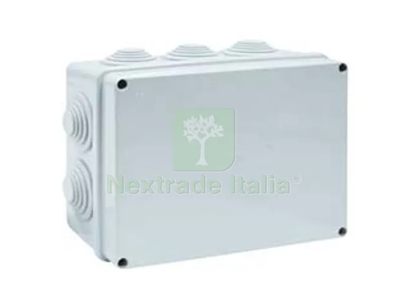 Scatola Stagna Rettangolare con Coperchio e 10 Passacavi IP65 - mm.190x140x70h. (009) — Minuteria metallica — rif. FERX.FER87698 Scatola Stagna Rettangolare con Coperchio e 10 Passacavi IP65 - mm.190x140x70h. (009) — Minuteria metallica — rif. FERX.FER87698