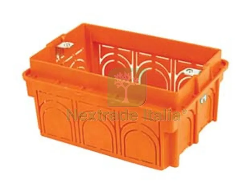 14PZ Scatola da Incasso con Inserti in Metallo Senza Coperchio - 6 posti tipo 506 - mm.168x63x53 - (1706) — Canaline e centralini — rif. FERX.FER351072
