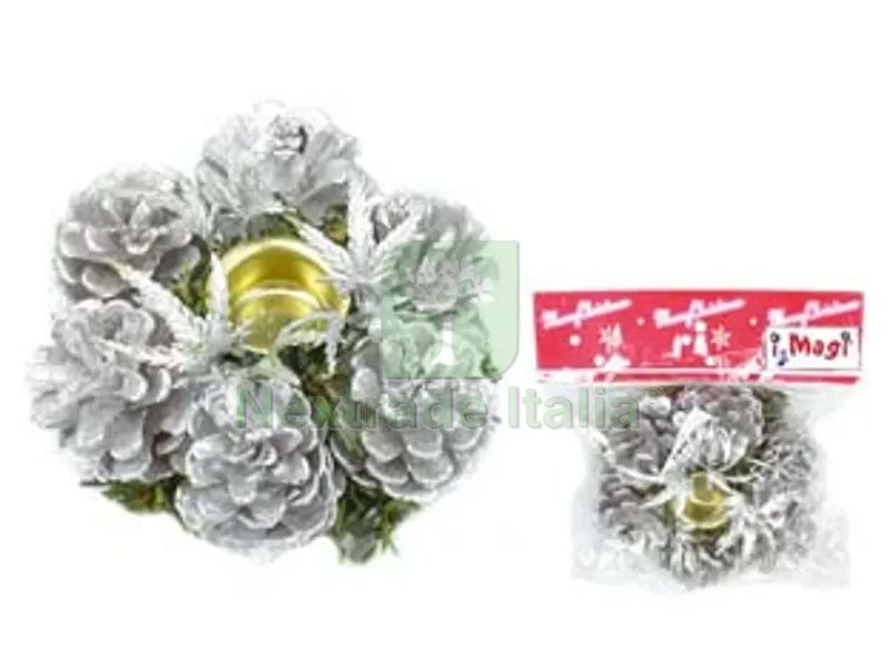 PORTA CANDELE A UN POSTO COLORE ARGENTO — Casalinghi e organizzazione — rif. FERX.FER88510