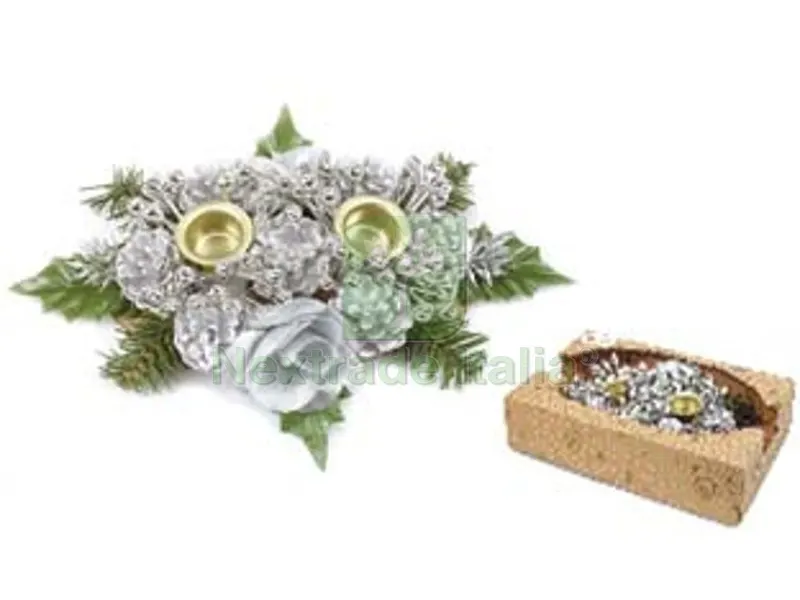 PORTA CANDELE A DUE POSTI COLORE ARGENTO — Casalinghi e organizzazione — rif. FERX.FER89890 PORTA CANDELE A DUE POSTI COLORE ARGENTO — Casalinghi e organizzazione — rif. FERX.FER89890