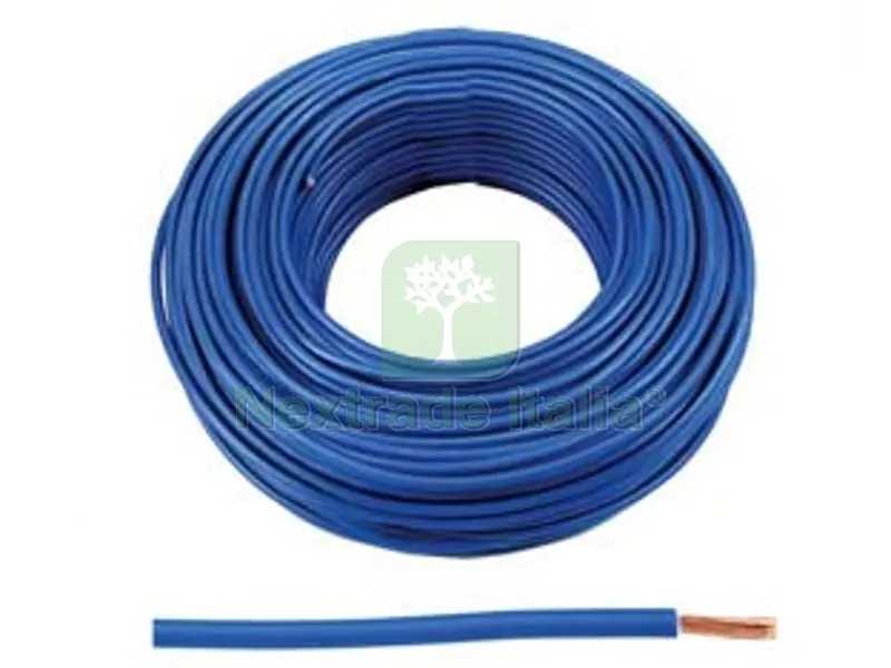 100MT Cavo Elettrico Unipolare Antifiamma Blu FS17 - 1x mmq.1,5 colore blu — Cavi e fili — rif. FERX.FER90506
