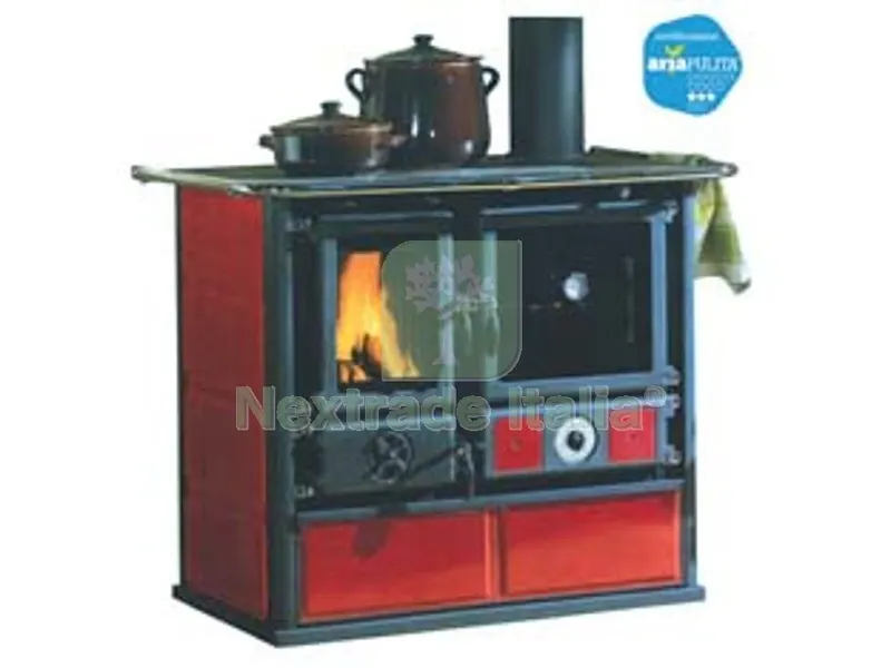 Cucina a Legna Termorosa D.S.A. 4.0 15,5 KW Liberty Bordeaux - misure cm.101,7x66,2x85,2h. - peso Kg.211 — Sanitari e ceramiche — rif. FERX.FER90858 Cucina a Legna Termorosa D.S.A. 4.0 15,5 KW Liberty Bordeaux - misure cm.101,7x66,2x85,2h. - peso Kg.211 — Sanitari e ceramiche — rif. FERX.FER90858