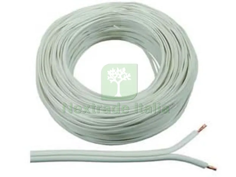 100MT Cavo Elettrico Bipolare Bianco H03-VHFI - 2x mmq.1 colore bianco — Cavi e fili — rif. FERX.FER92012