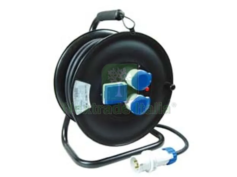 AVVOLGICAVO ELETTRICO DA CANTIERE UNIVERSALE 3PRESE MT30 LINEA GARANTI - mt.30 14622-FK — Cavi e fili — rif. FERX.FER94214