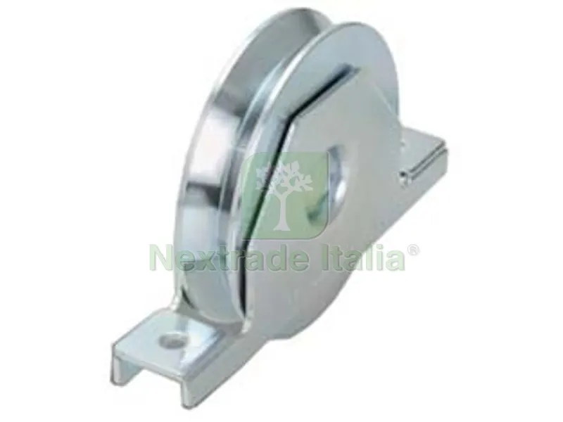 Ruota Cancelli Gola V con Supporto Interno ART.427 - ? mm.100x21 - portata Kg.230 - gola V 92? — Accessori bagno — rif. FERX.FER95327