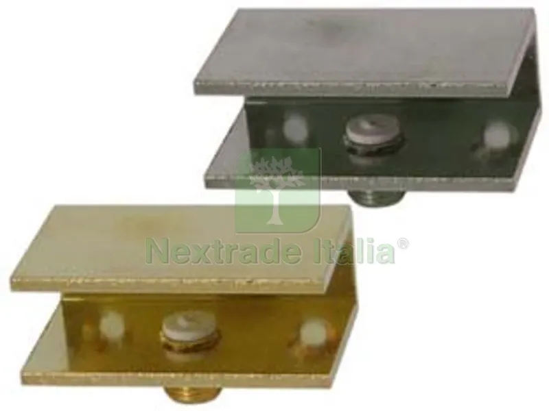 8PZ MENSOLE A MORSETTO - mm.25x30 in ottone lucido — Morse morsetti e strettoi — rif. FERX.FER96317 8PZ MENSOLE A MORSETTO - mm.25x30 in ottone lucido — Morse morsetti e strettoi — rif. FERX.FER96317