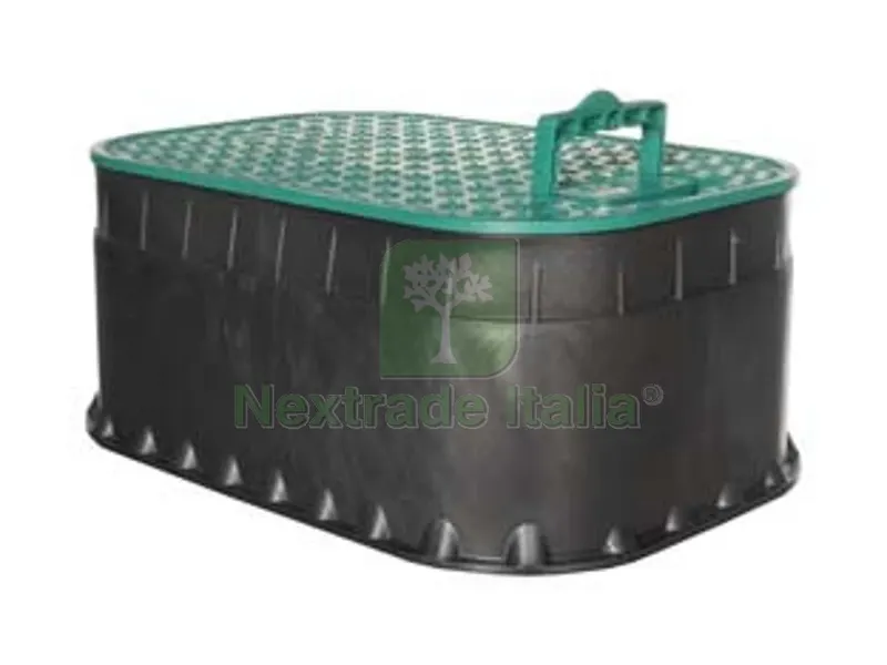 POZZETTO PVC RETTANGOLARE CON COPERCHIO mm.400x275x180h. — Scarichi e sifoni — rif. FERX.FER96409