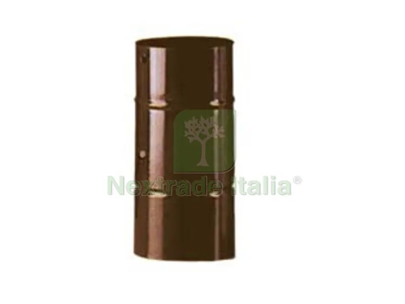TUBO PORCELLANATO CON FORO PER SERRANDA MARRONE LUCIDO - ? cm.12x25 — Canne fumarie e fumisteria — rif. FERX.FER97215