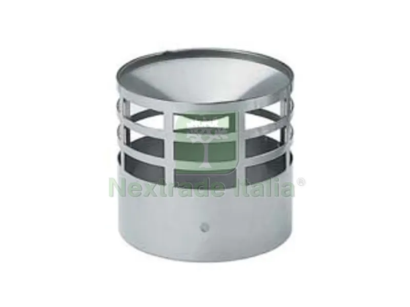 TERMINALE DI SCARICO IN ACCIAIO INOX PER STUFE A PELLET - ? cm.10 — Stufe e camini — rif. FERX.FER244688 TERMINALE DI SCARICO IN ACCIAIO INOX PER STUFE A PELLET - ? cm.10 — Stufe e camini — rif. FERX.FER244688