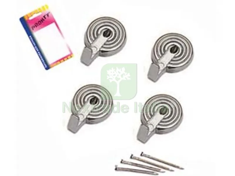 12BLISTER Ganci per Quadri Polo Cromo in Blister - mm.20, in bl.4 pz. — Ferramenta per legno e mobili — rif. FERX.FER97536
