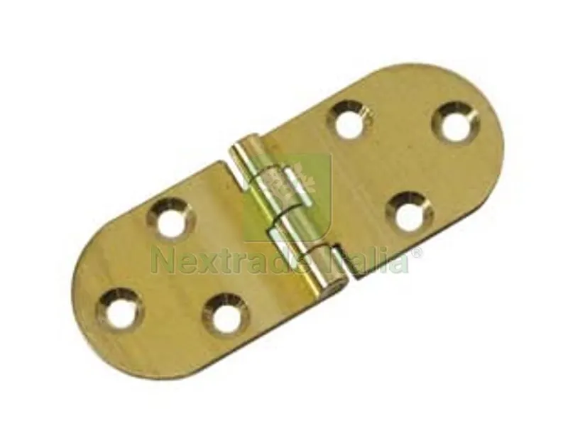6PZ CERNIERA OTTONE A BISCOTTO SENZA FERMO - mm.30x80 — Cerniere e cardini — rif. FERX.FER99134 6PZ CERNIERA OTTONE A BISCOTTO SENZA FERMO - mm.30x80 — Cerniere e cardini — rif. FERX.FER99134
