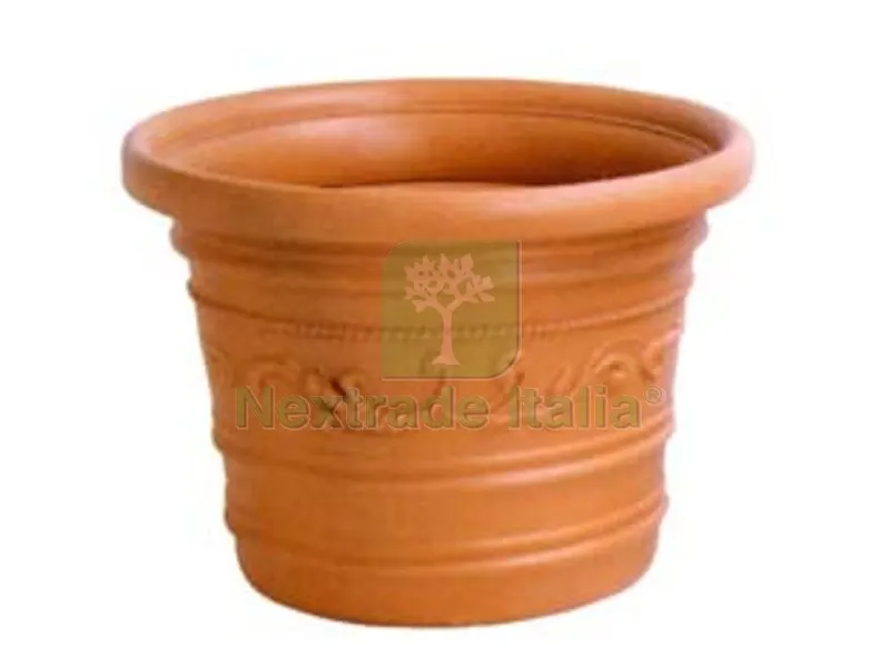 VASO IN PLASTICA FESTONATO DOPPIO BORDO - ? cm.35x26 h. — Vasi e fioriere — rif. FERX.FER99561
