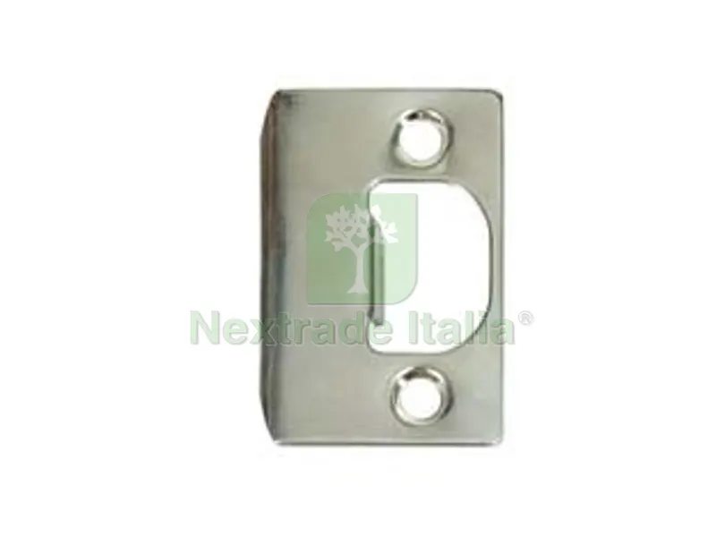 6PZ Controbordo Standard in Ottone Nichelato per Scrocco Tubolare - mm.40x57 (P875 US15) — Serrature e cilindri — rif. FERX.FER100397