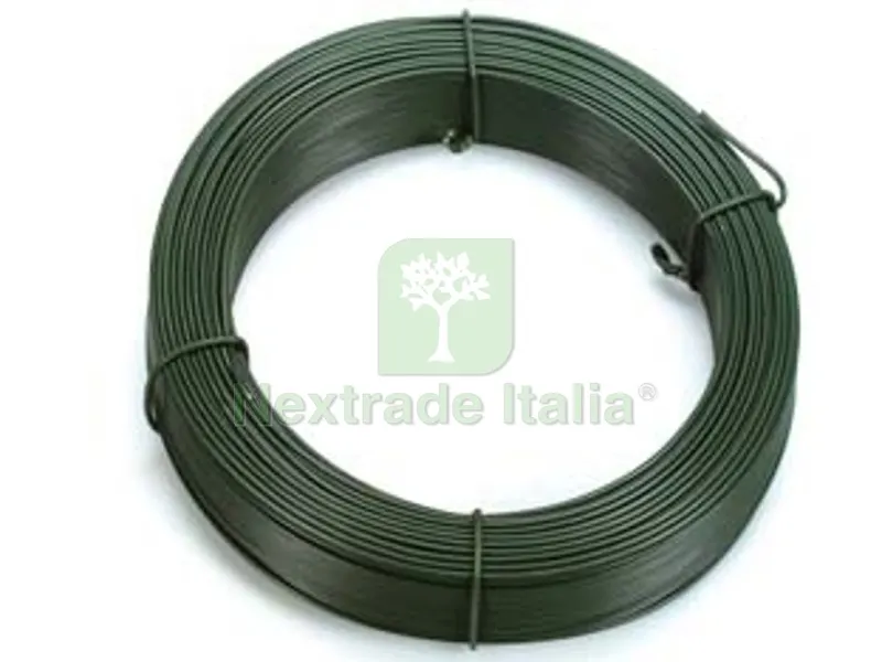 FILO FERRO PLASTIFICATO VERDE IN MATASSE MT.100 - n?17 filo ? mm.2,8 per tensione — Ferramenta per legno e mobili — rif. FERX.FER101400 FILO FERRO PLASTIFICATO VERDE IN MATASSE MT.100 - n?17 filo ? mm.2,8 per tensione — Ferramenta per legno e mobili — rif. FERX.FER101400