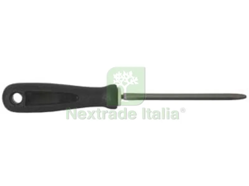 2PZ LIME A TRIANGOLO BORDI VIVI SOTTILI CON MANICO IN PLASTICA - 6" mm.150 — Lime e raspe — rif. FERX.FER101738