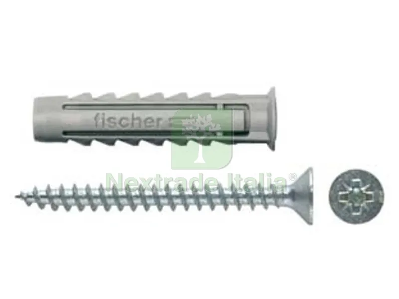 25PZ Tassello in Nylon con Vite "SX-S" - ? mm.10x50 vite mm.6x60 — Tasselli e ancoraggi — rif. FERX.FER119634