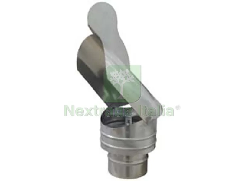 FUMAIOLO GIREVOLE A GALLETTO ZINCATO - ? cm.12 — Tubi e raccordi — rif. FERX.FER102407 FUMAIOLO GIREVOLE A GALLETTO ZINCATO - ? cm.12 — Tubi e raccordi — rif. FERX.FER102407