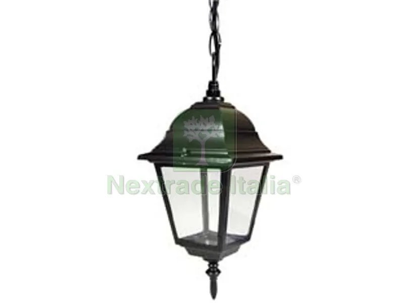 Lanterna con Catena Modello NEW York - 60w IP44 mm.150x150x970h. colore nero — Illuminazione — rif. FERX.FER102513 Lanterna con Catena Modello NEW York - 60w IP44 mm.150x150x970h. colore nero — Illuminazione — rif. FERX.FER102513