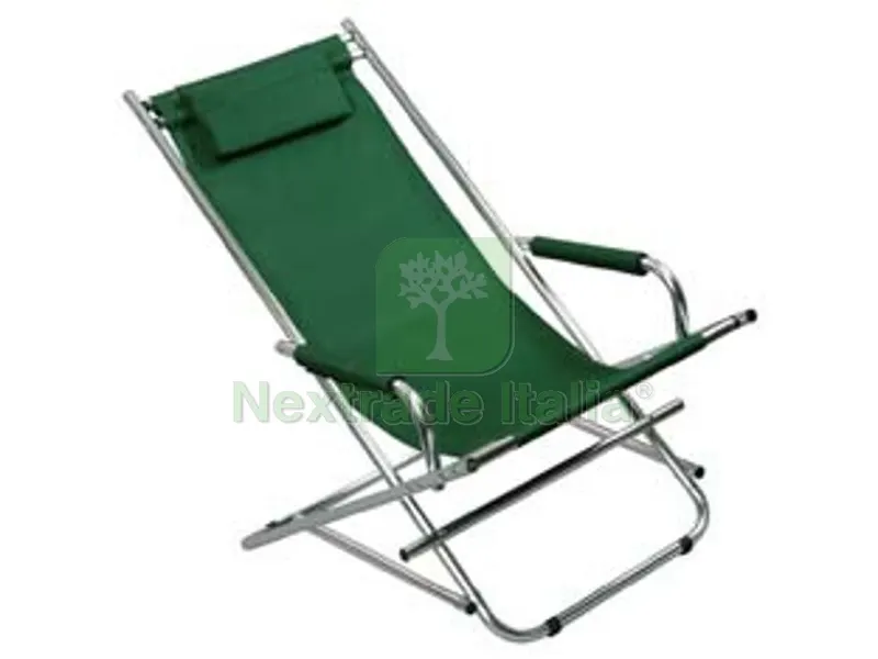 Sdraio in Alluminio Verde - cm.54x97x77h. — Tempo libero outdoor — rif. FERX.FER104876 Sdraio in Alluminio Verde - cm.54x97x77h. — Tempo libero outdoor — rif. FERX.FER104876