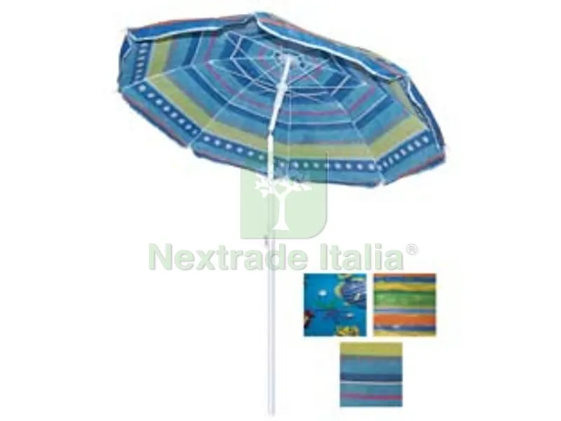 Ombrellone da Spiaggia in TNT Fantasia Tondo CM.160 - colori assortiti — Tempo libero outdoor — rif. FERX.FER105088