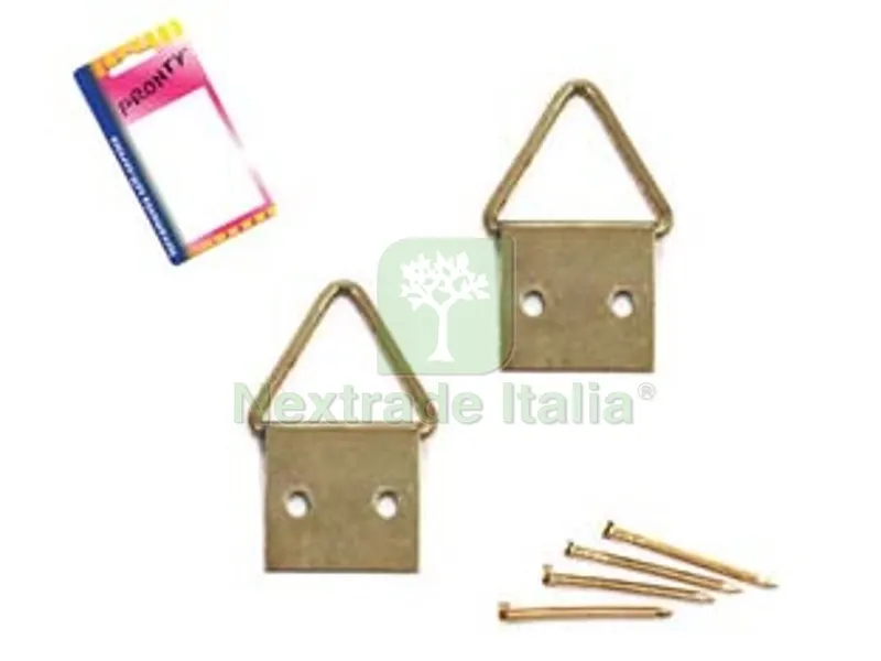 12BLISTER Attaccaglie Snodate Ottonate in Blister - n.2 in bl.25 pz. — Ferramenta per legno e mobili — rif. FERX.FER106979
